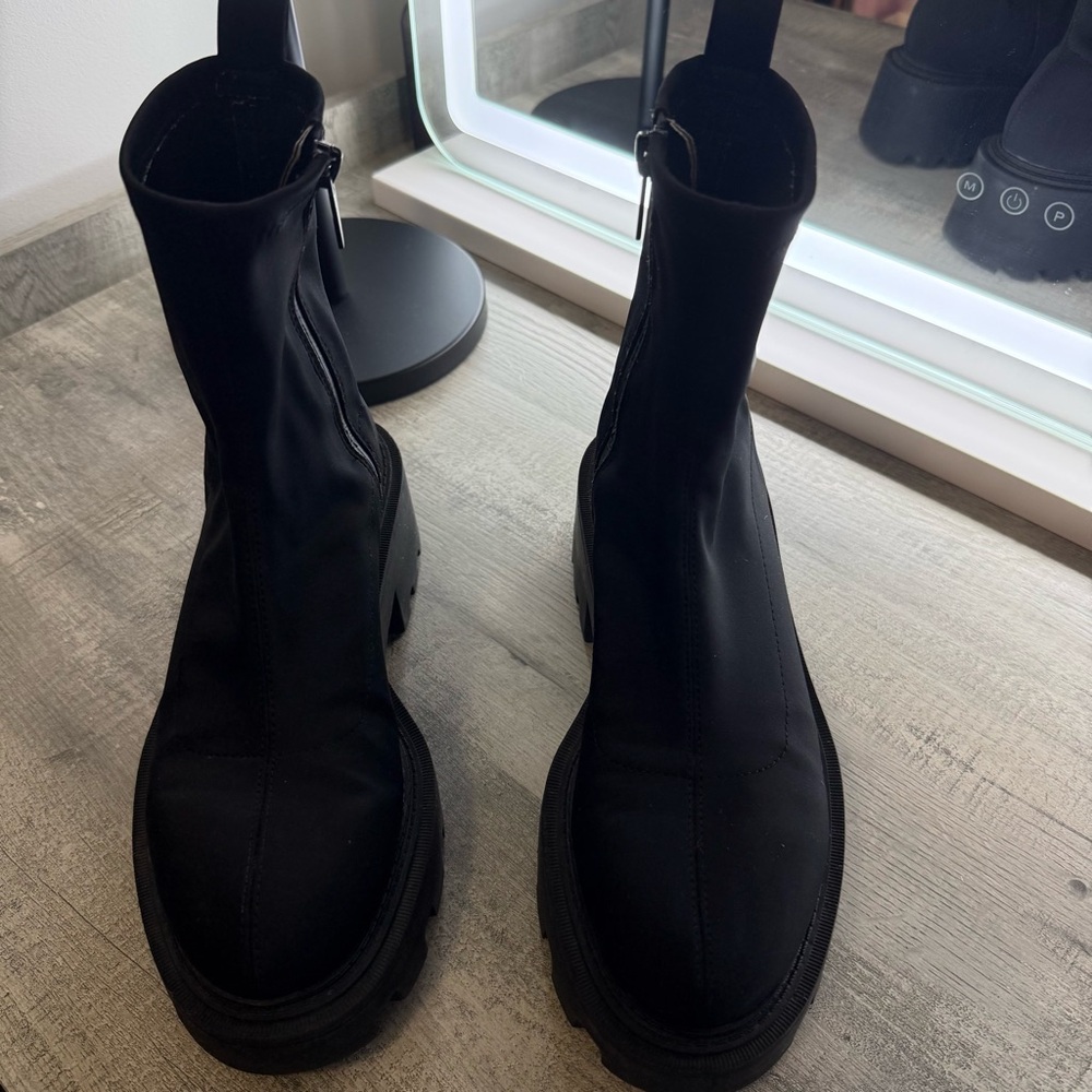 Zara Black Combat Boots